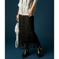 モチーフレースタイトスカート 大きいサイズ　GEVS.