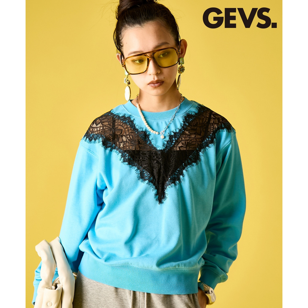 レース切替プルオーバー 大きいサイズ　GEVS.