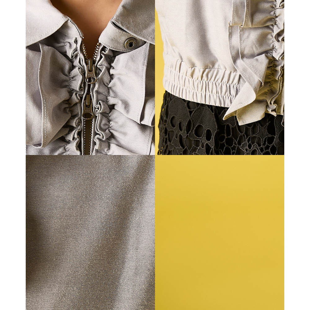 フリルブラウスブルゾン 大きいサイズ GEVS.15