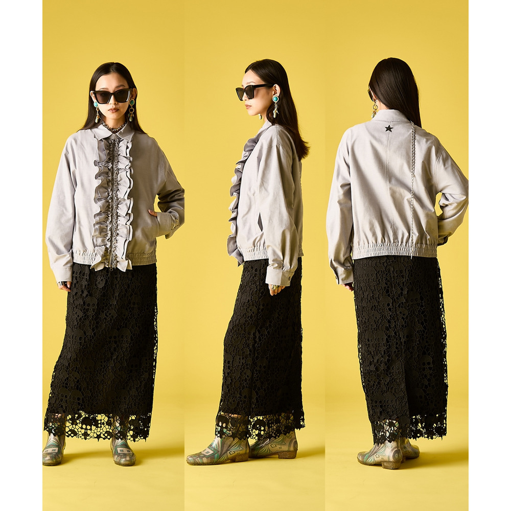 フリルブラウスブルゾン 大きいサイズ GEVS.16