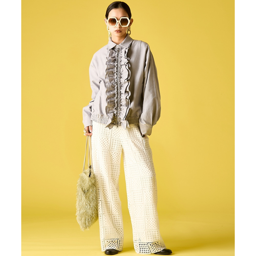 フリルブラウスブルゾン 大きいサイズ GEVS.17