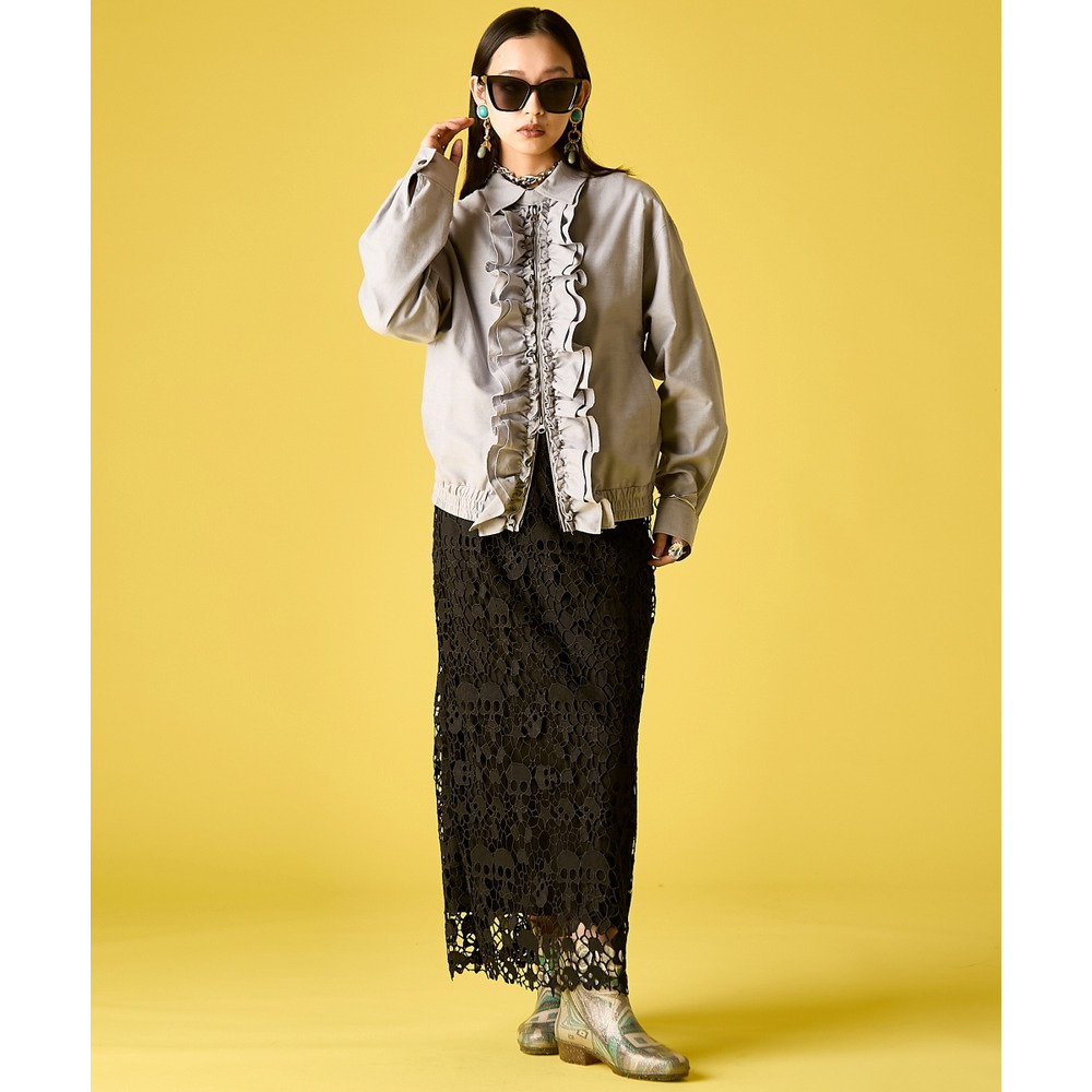 フリルブラウスブルゾン 大きいサイズ GEVS.21