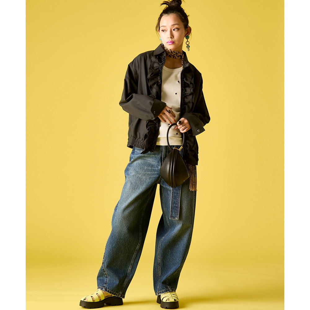 フリルブラウスブルゾン 大きいサイズ GEVS.23