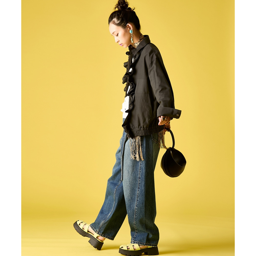 フリルブラウスブルゾン 大きいサイズ GEVS.24