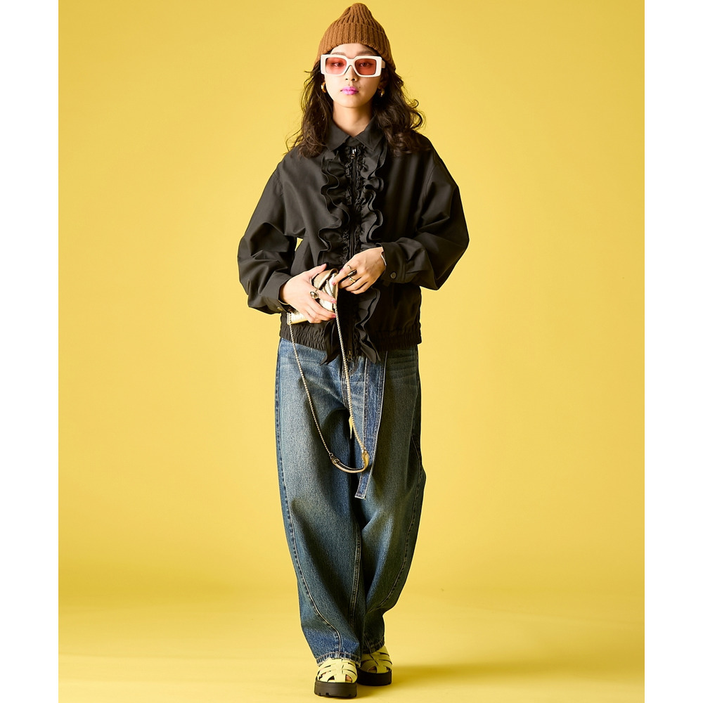 フリルブラウスブルゾン 大きいサイズ GEVS.27