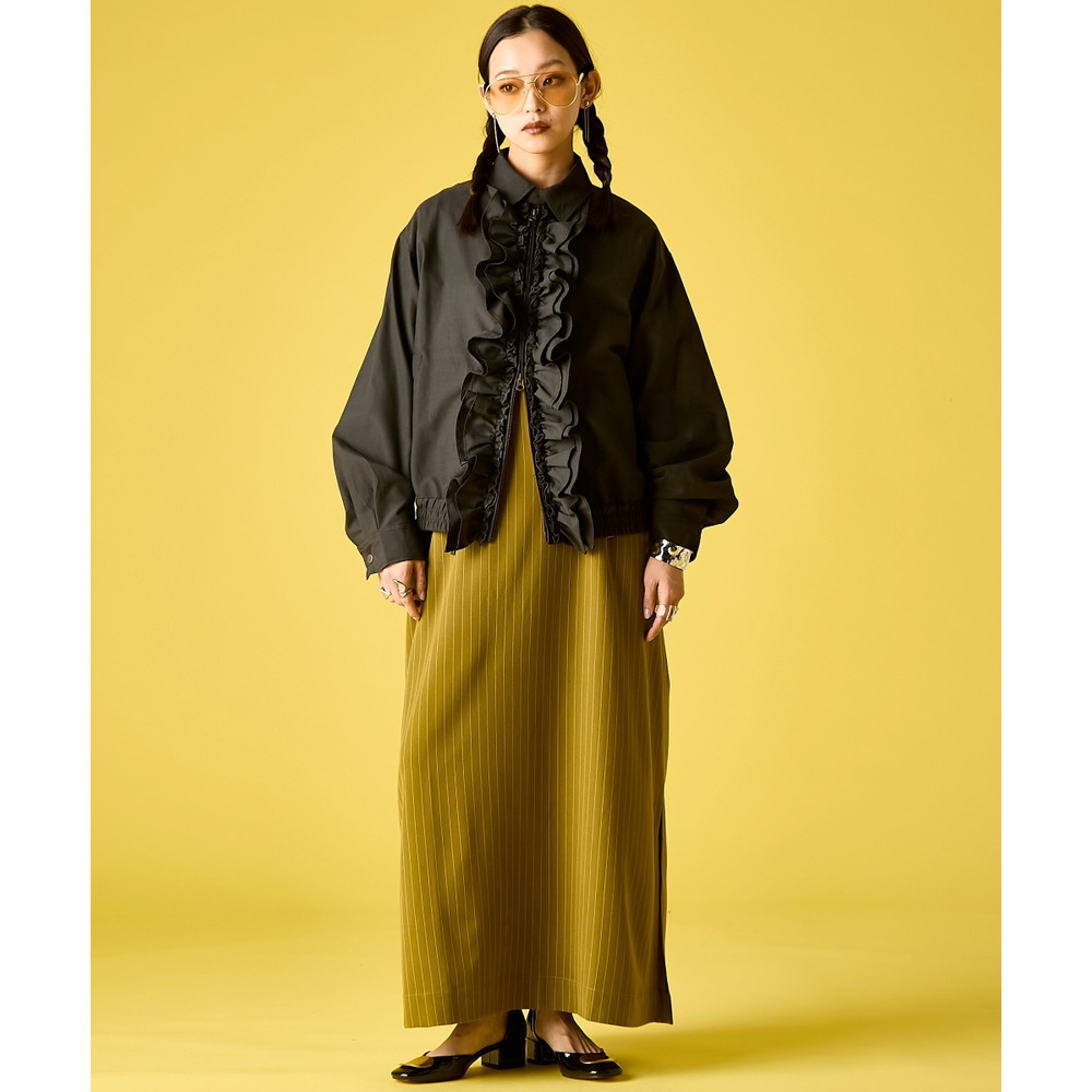 フリルブラウスブルゾン 大きいサイズ GEVS.28