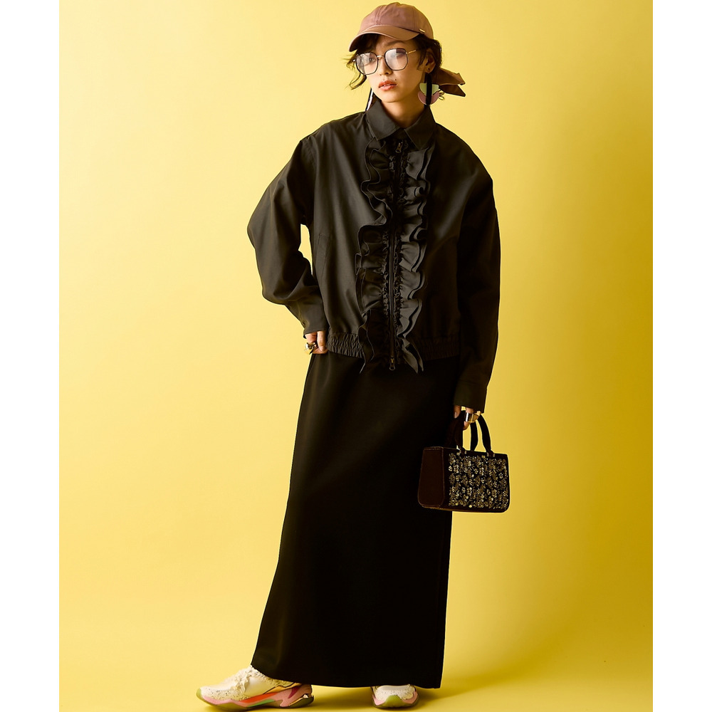 フリルブラウスブルゾン 大きいサイズ GEVS.29