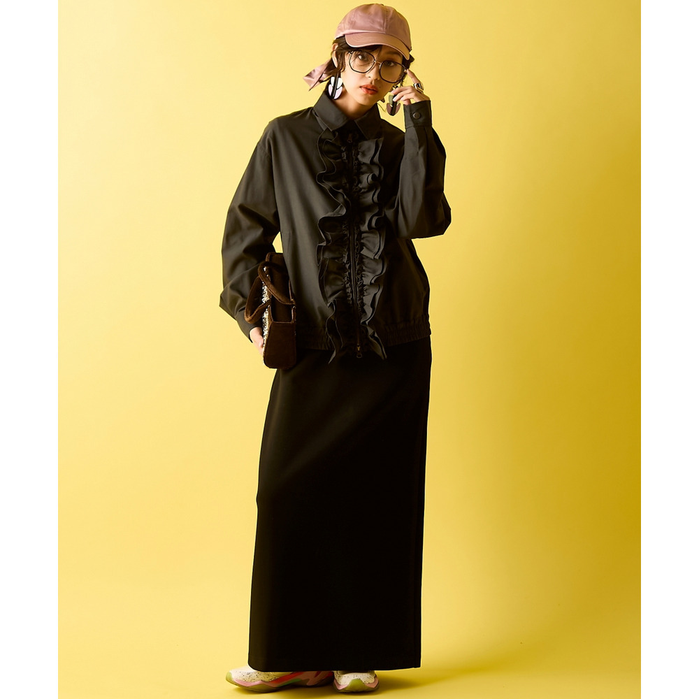 フリルブラウスブルゾン 大きいサイズ GEVS.30