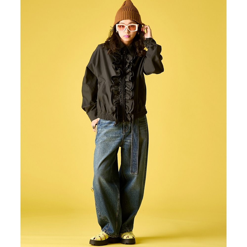 フリルブラウスブルゾン 大きいサイズ GEVS.5