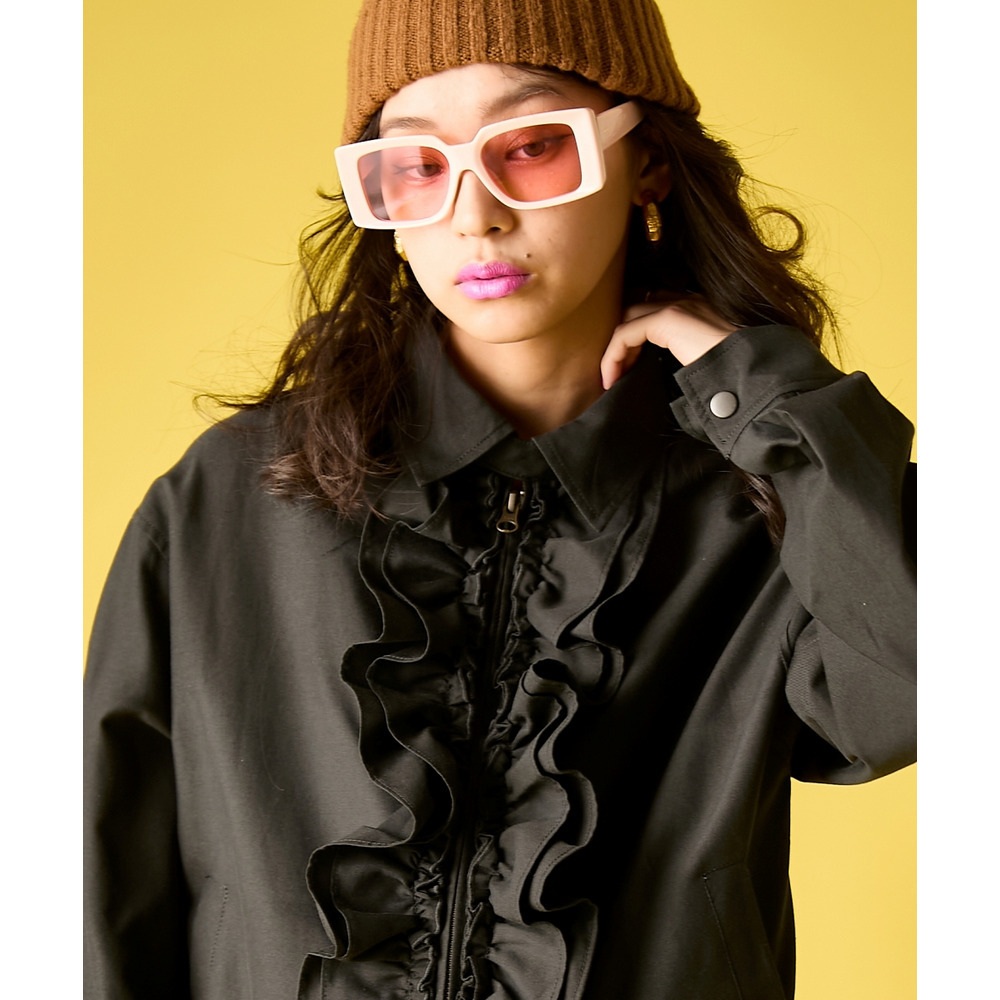 フリルブラウスブルゾン 大きいサイズ GEVS.6