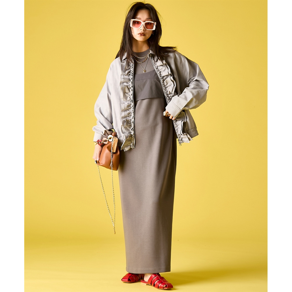 フリルブラウスブルゾン 大きいサイズ GEVS.9