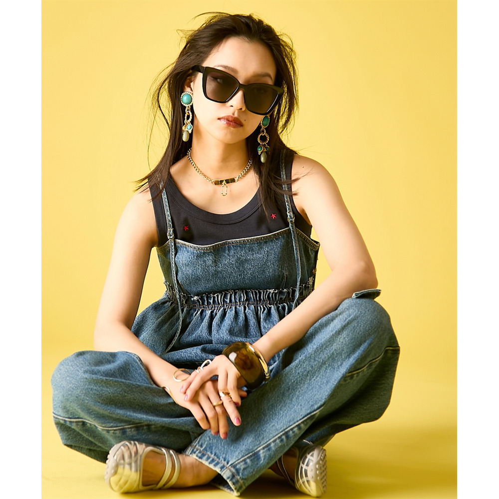 綿100%デニムキャミソール 大きいサイズ GEVS.15