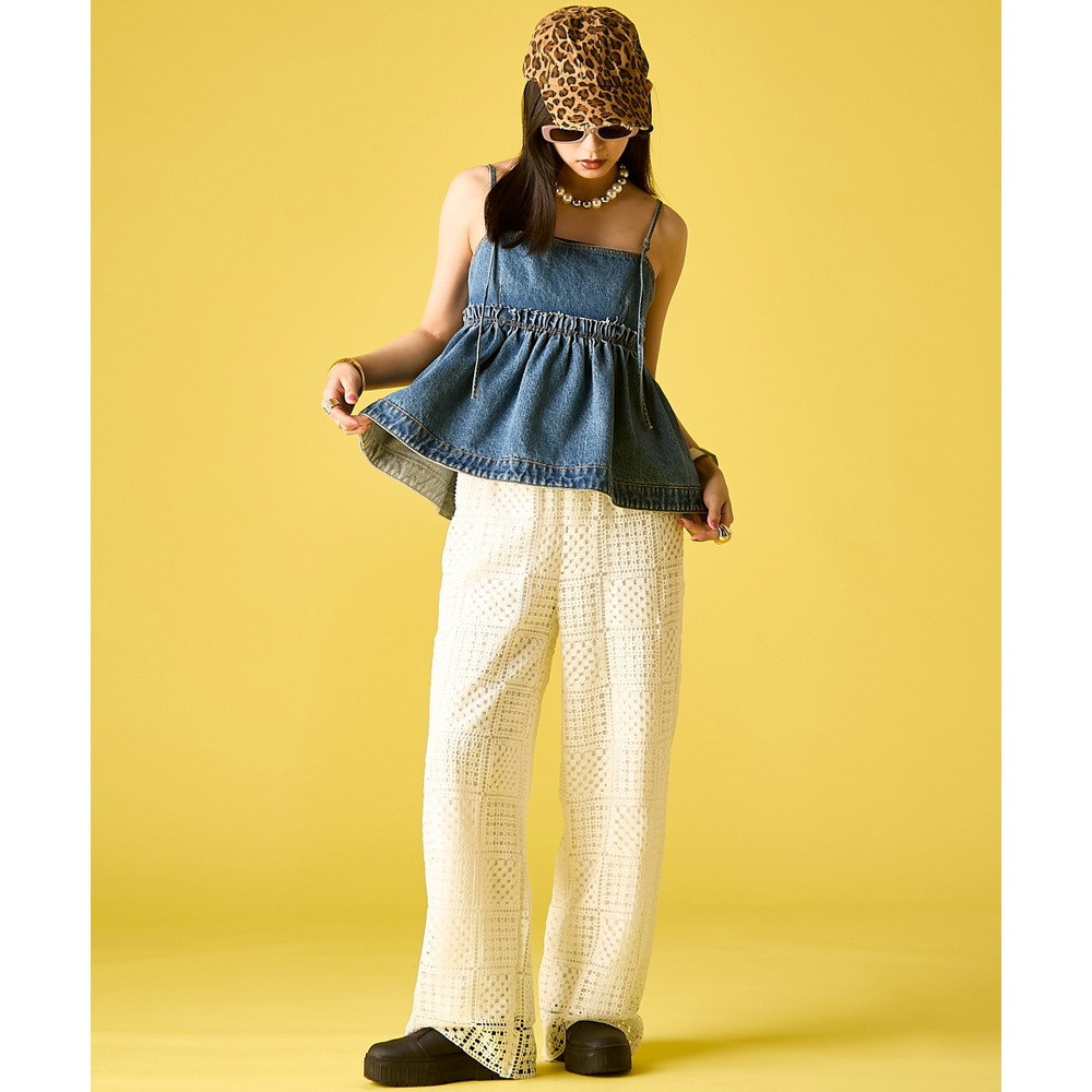 綿100%デニムキャミソール 大きいサイズ GEVS.17