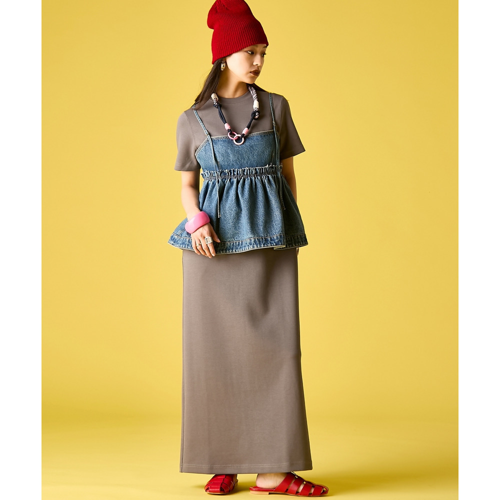 綿100%デニムキャミソール 大きいサイズ GEVS.18