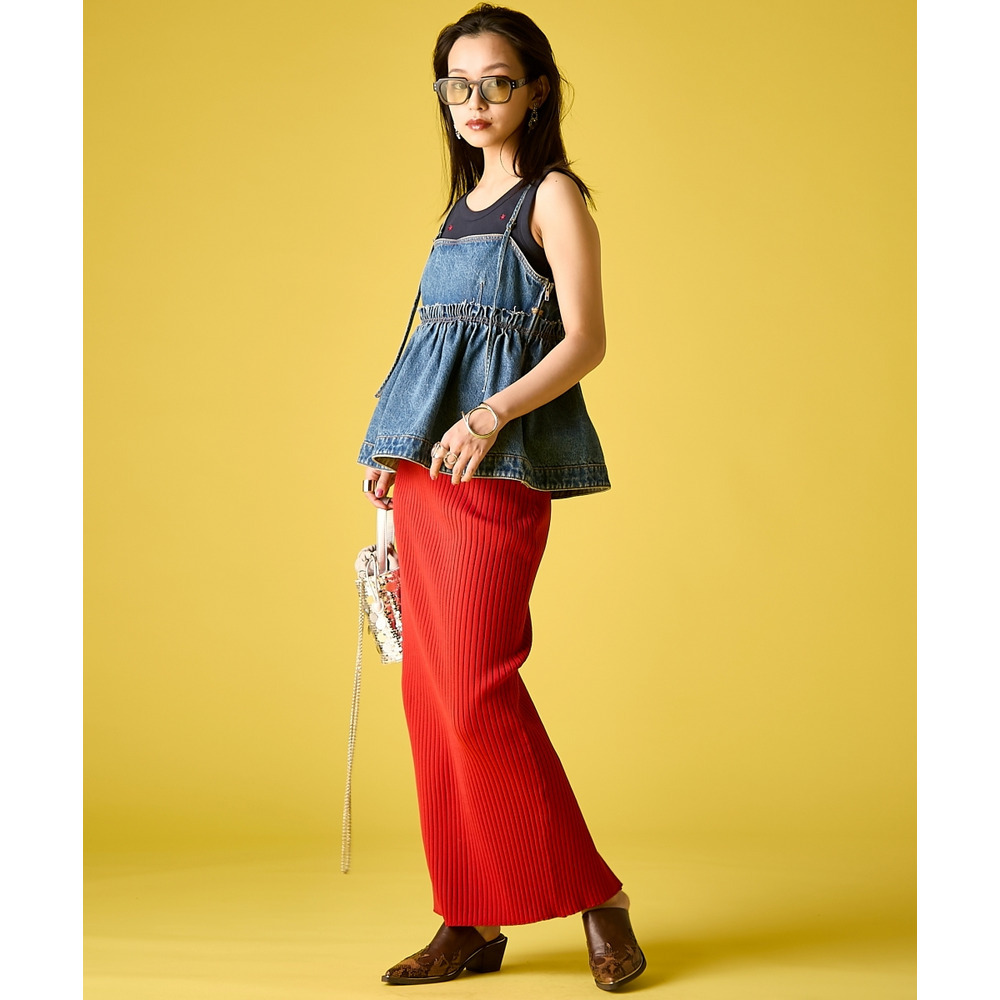 綿100%デニムキャミソール 大きいサイズ GEVS.20