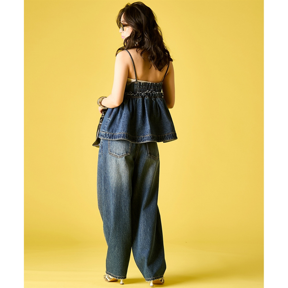 綿100%デニムキャミソール 大きいサイズ GEVS.23