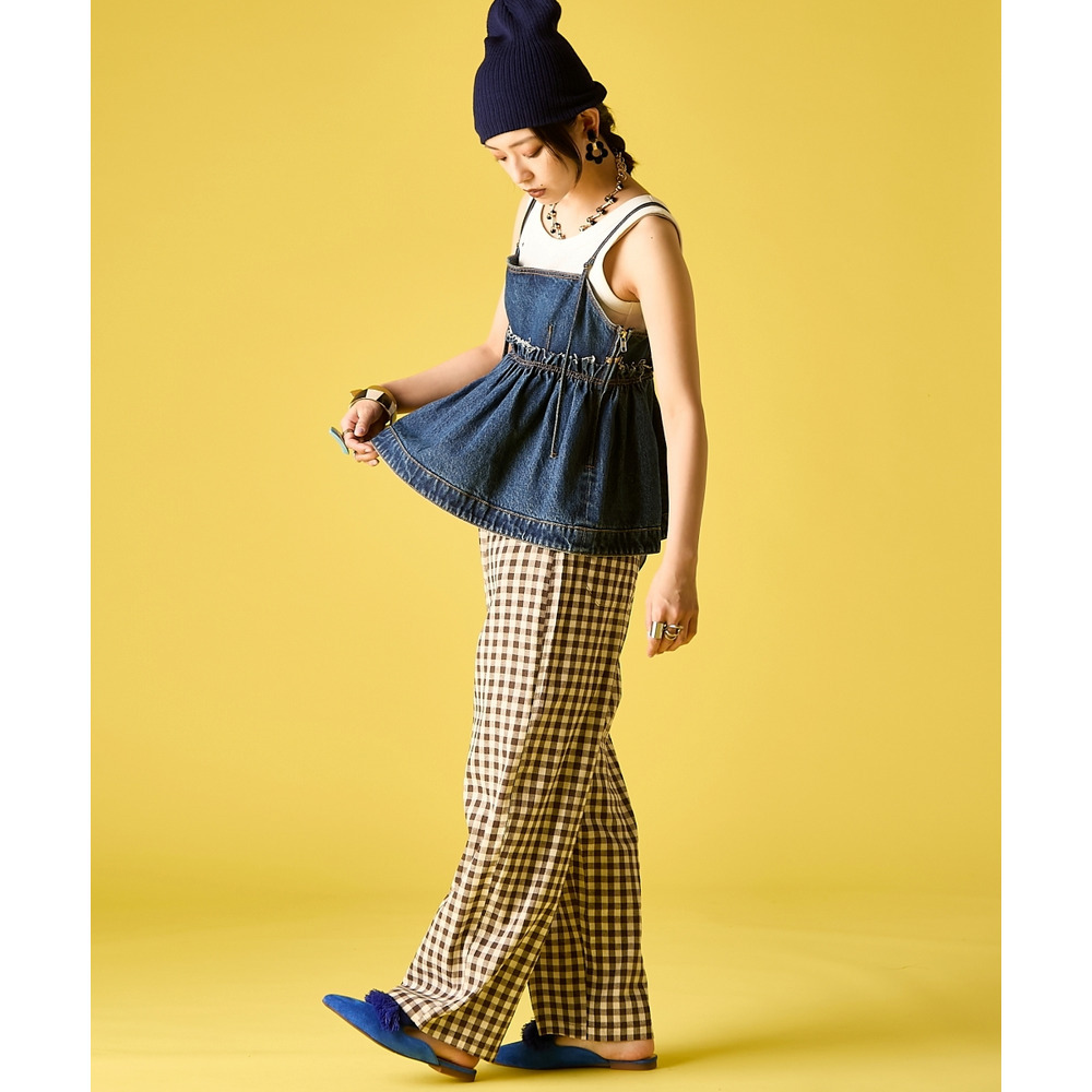 綿100%デニムキャミソール 大きいサイズ GEVS.26