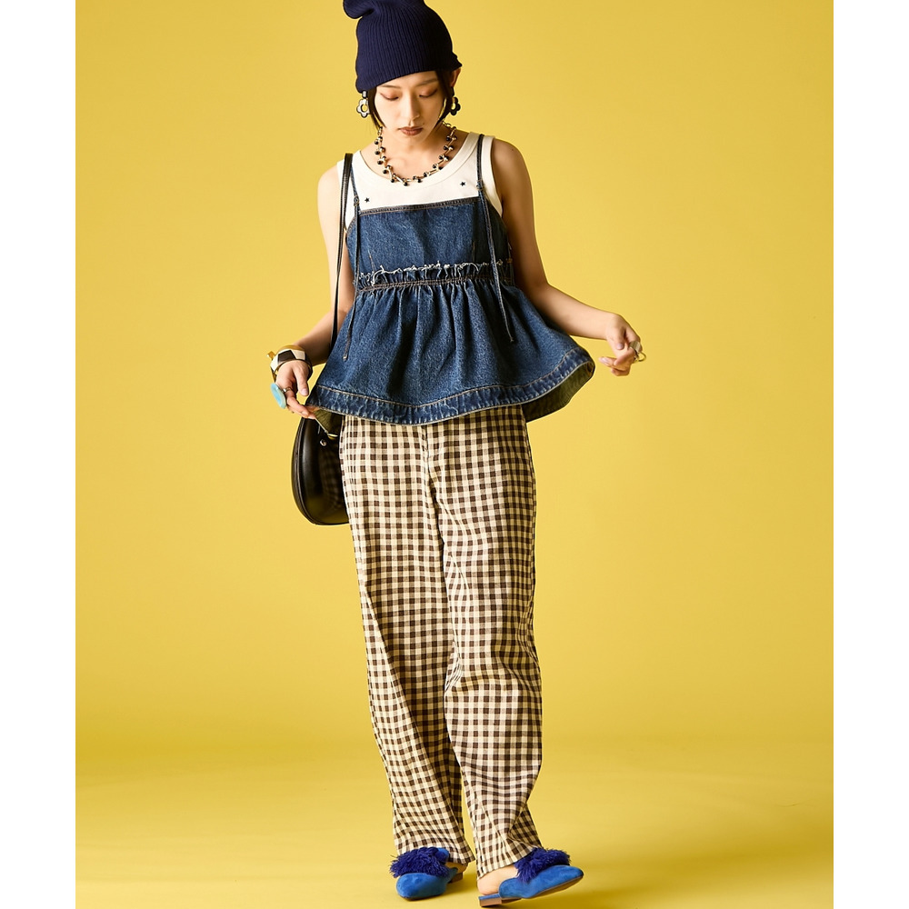 綿100%デニムキャミソール 大きいサイズ GEVS.3