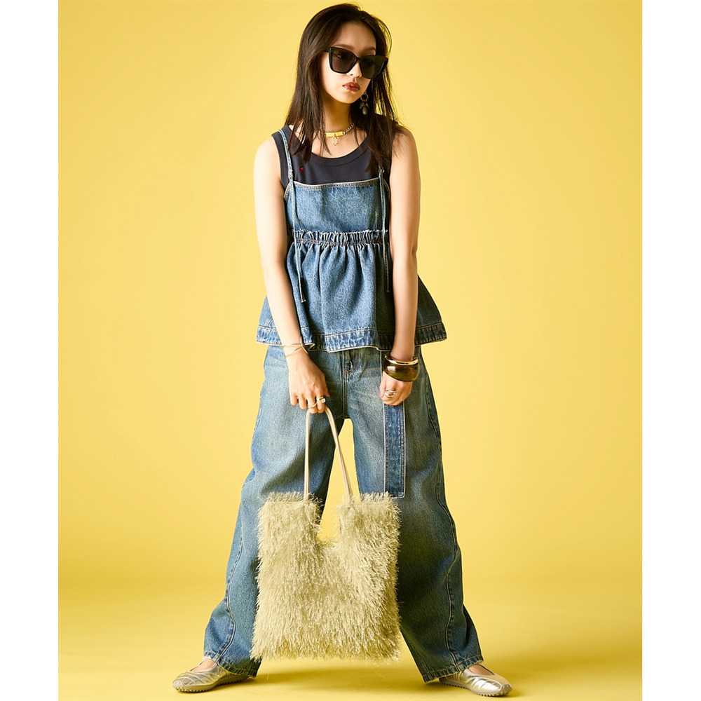 綿100%デニムキャミソール 大きいサイズ GEVS.4