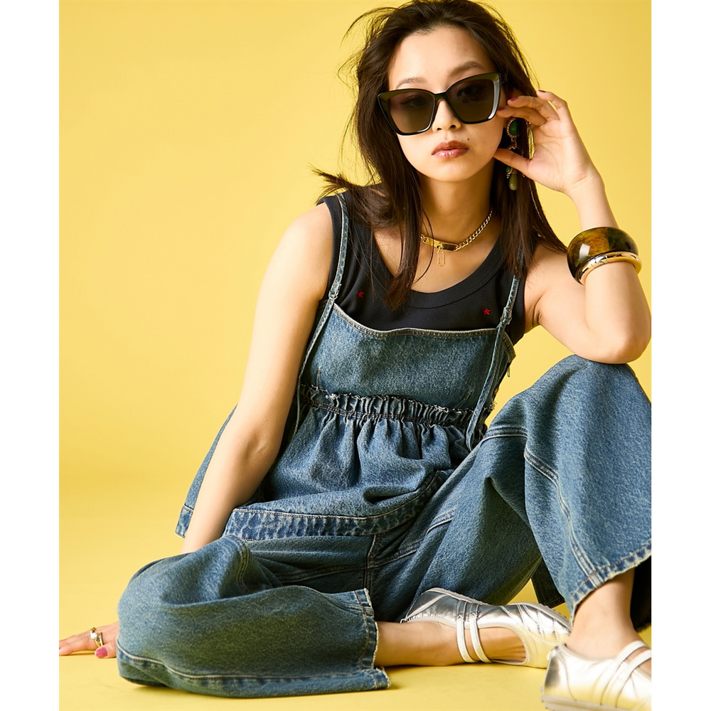 綿100%デニムキャミソール 大きいサイズ GEVS.6