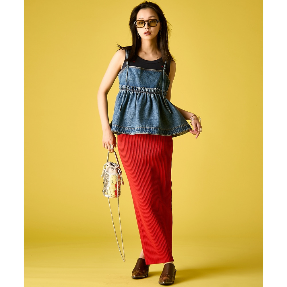 綿100%デニムキャミソール 大きいサイズ GEVS.9