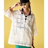 レースアップレースフーディ 大きいサイズ　GEVS.