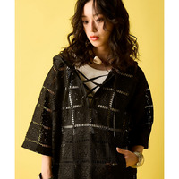 レースアップレースフーディ 大きいサイズ　GEVS.