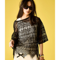 レースTブラウス 大きいサイズ　GEVS.