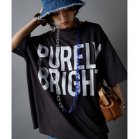 ビッグシルエットロゴプリントチュニックTシャツ 大きいサイズ　GEVS.