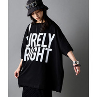 ビッグシルエットロゴプリントチュニックTシャツ 大きいサイズ　GEVS.