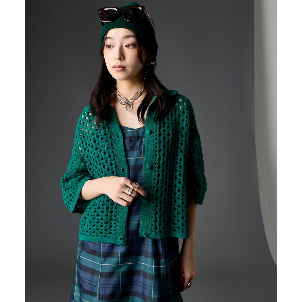 チェックキャミソールロングワンピース 大きいサイズ GEVS.29