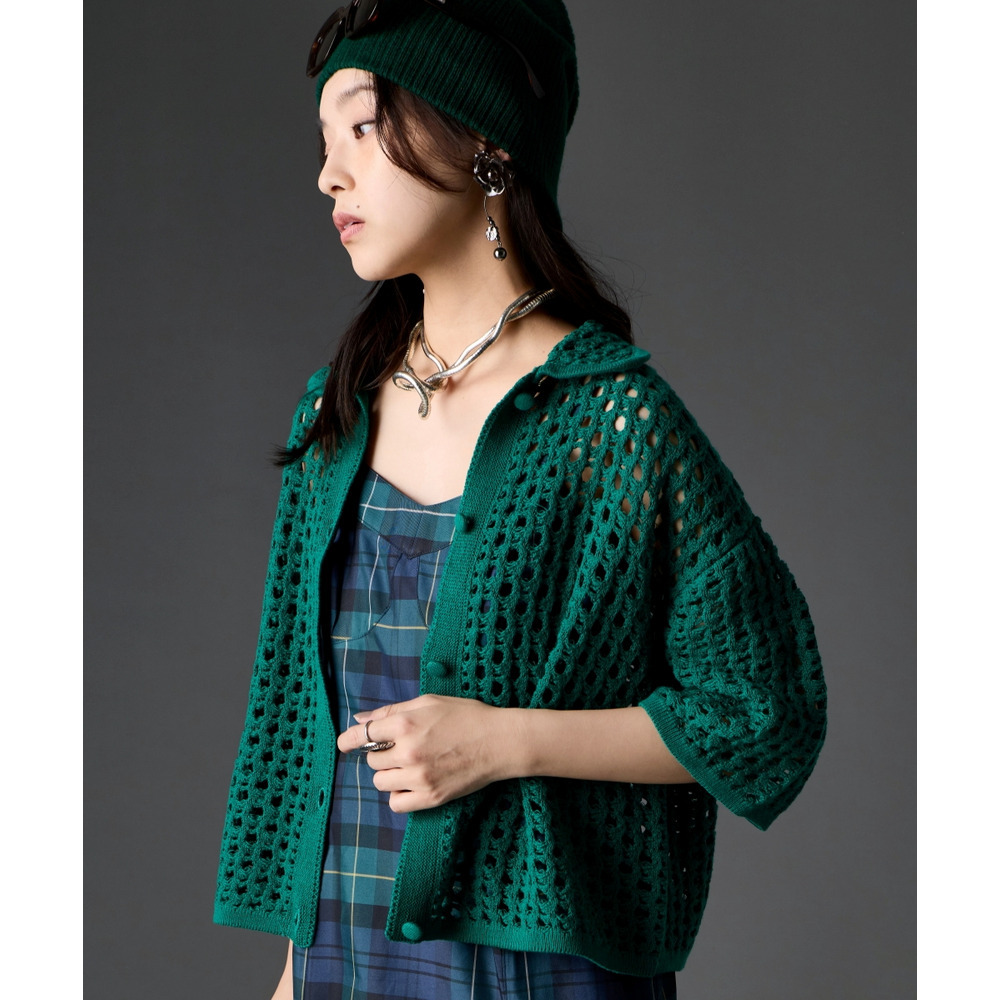 チェックキャミソールロングワンピース 大きいサイズ GEVS.30