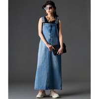 綿100％デニムジャンパースカート 大きいサイズ　GEVS.