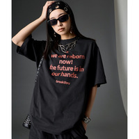 綿100％ピグメント染バックプリントTシャツ 大きいサイズ　GEVS.