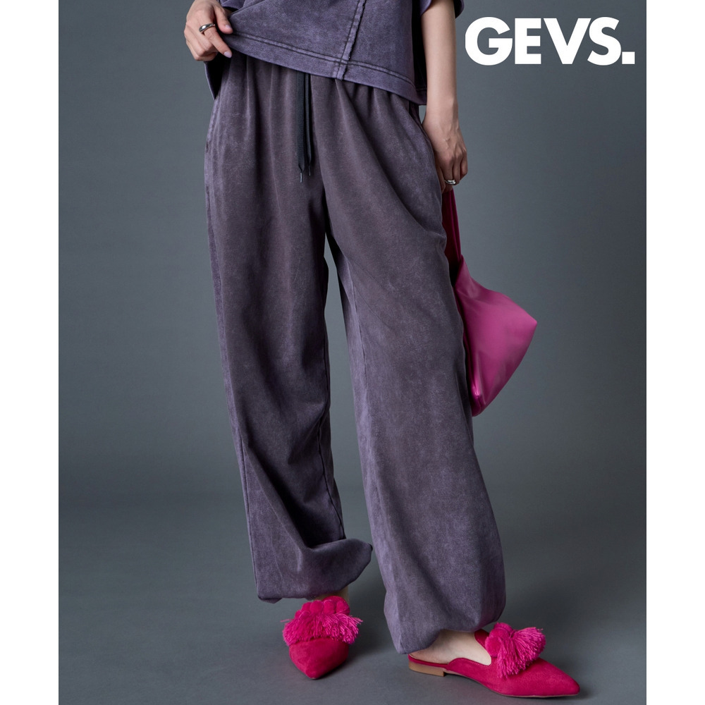 ヴィンテージ加工ミニ裏毛バルーンパンツ　大きいサイズ　GEVS.