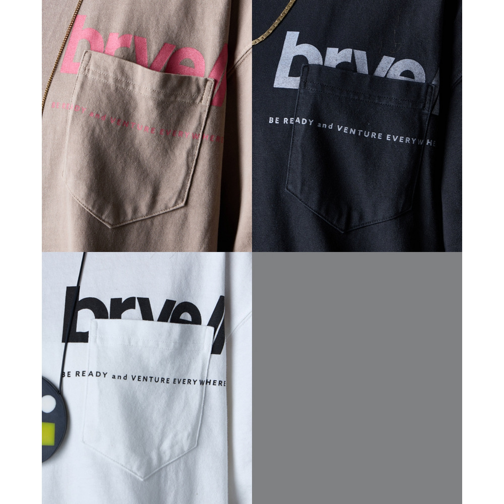 綿100%ピグメント染ロゴプリントチュニックTシャツ 大きいサイズ GEVS.13