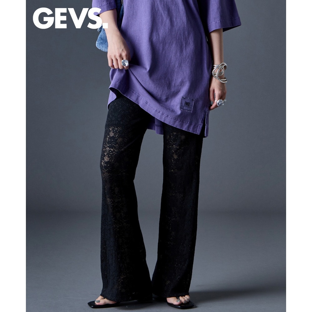 レースフレアパンツ　大きいサイズ　GEVS.