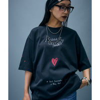 綿100％ピグメント染ロゴプリントTシャツ　大きいサイズ　GEVS.