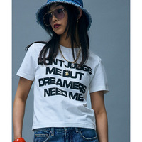 ロゴプリントコンパクトTシャツ　大きいサイズ　GEVS.