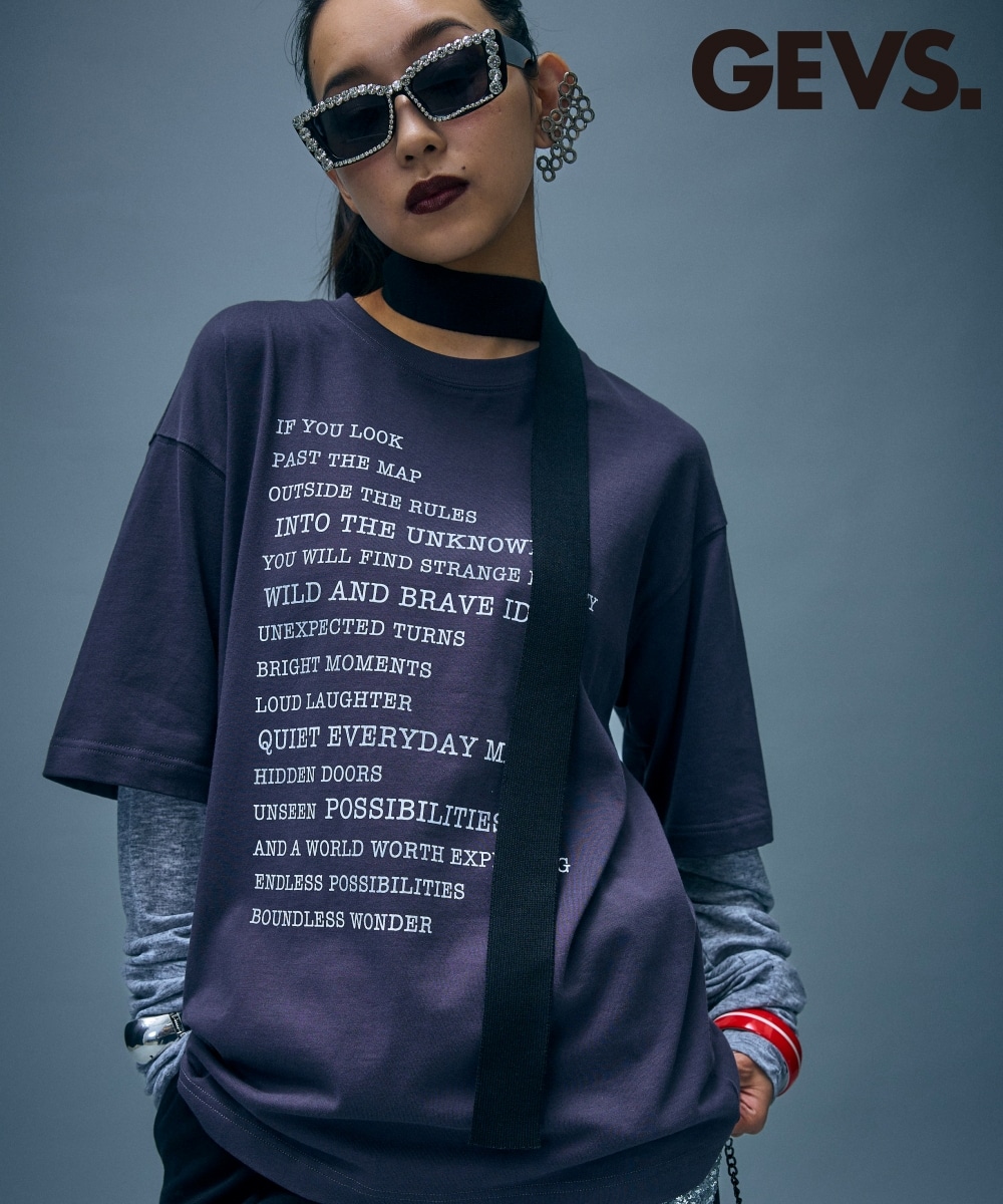 フェイクレイヤードTシャツ 大きいサイズ GEVS.1