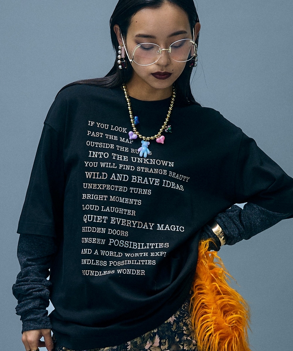 フェイクレイヤードTシャツ　 大きいサイズ　GEVS.