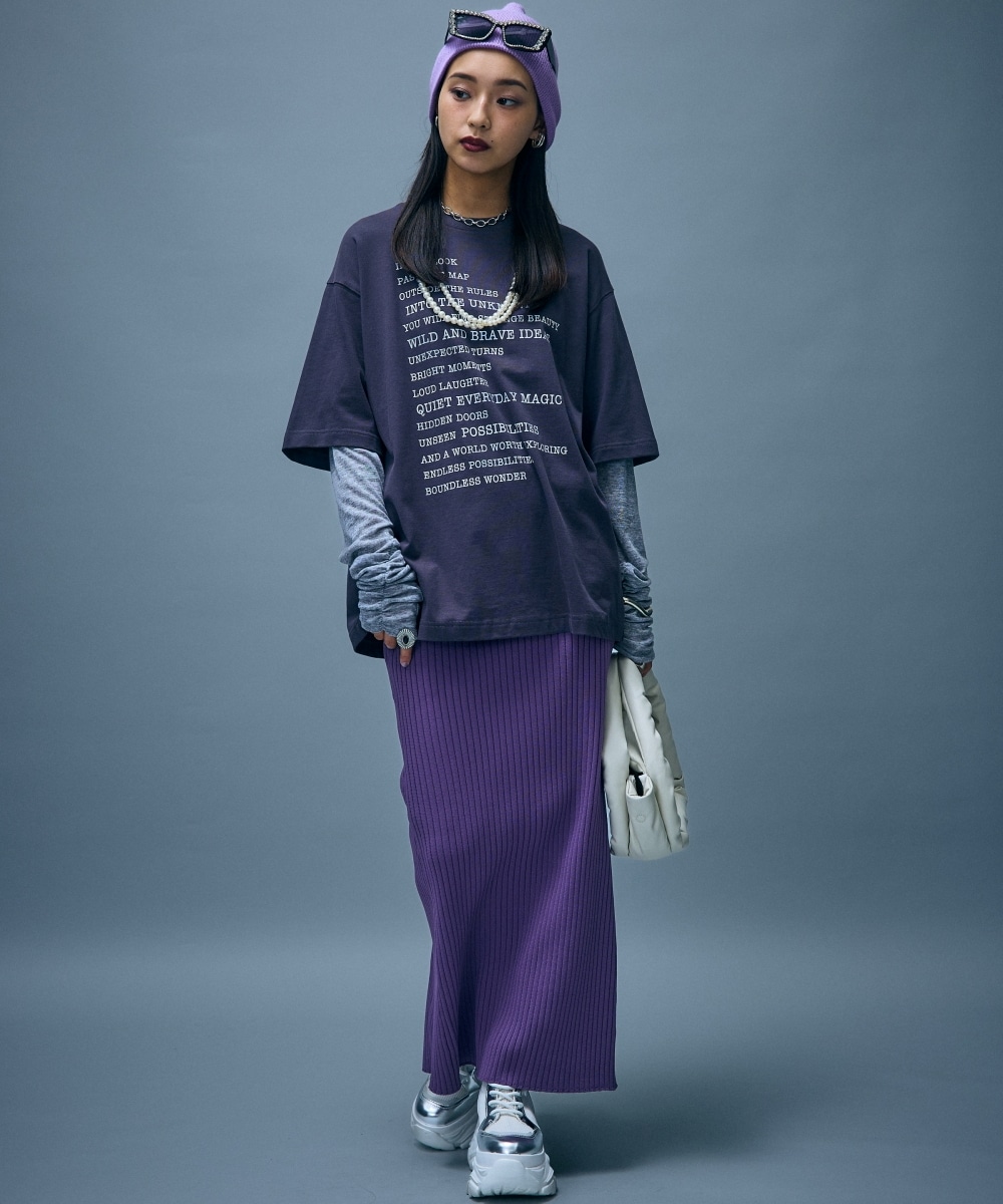 フェイクレイヤードTシャツ 大きいサイズ GEVS.17