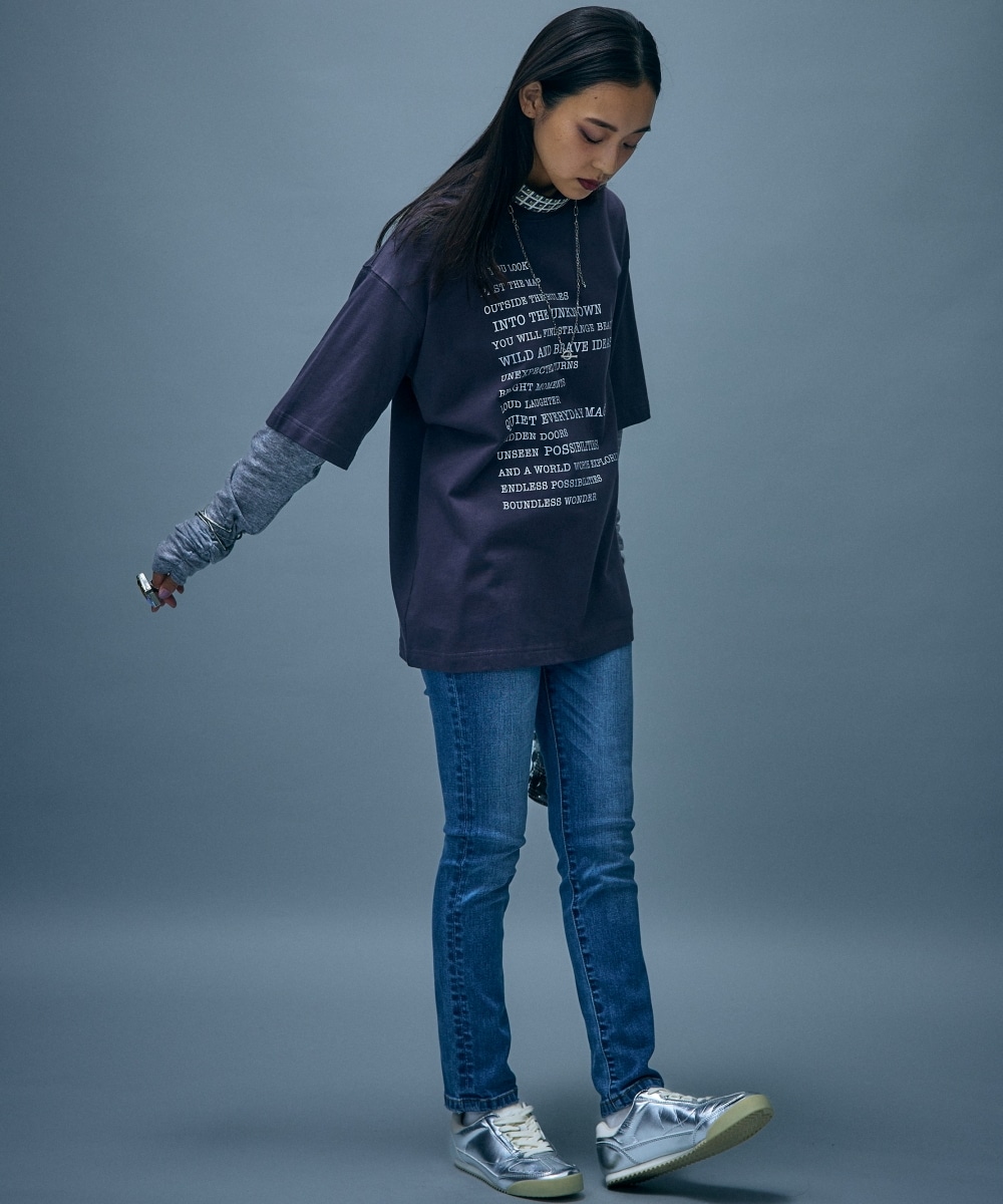 フェイクレイヤードTシャツ 大きいサイズ GEVS.23
