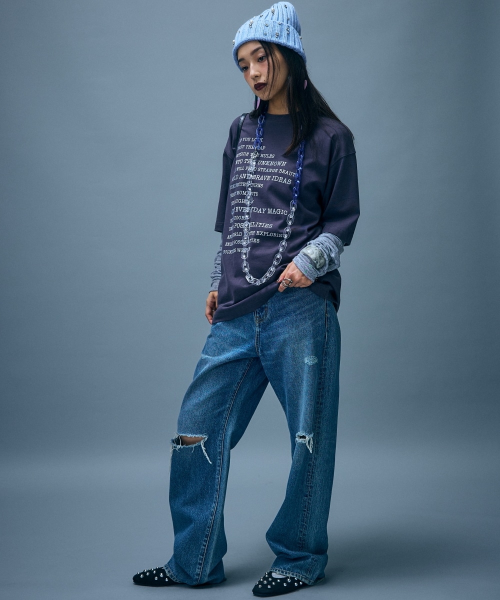 フェイクレイヤードTシャツ 大きいサイズ GEVS.28