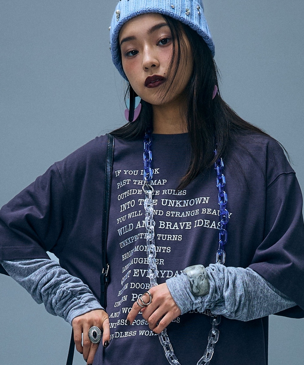 フェイクレイヤードTシャツ 大きいサイズ GEVS.29