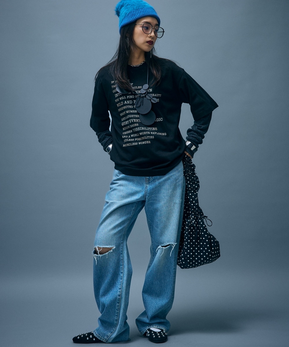 フェイクレイヤードTシャツ 大きいサイズ GEVS.9
