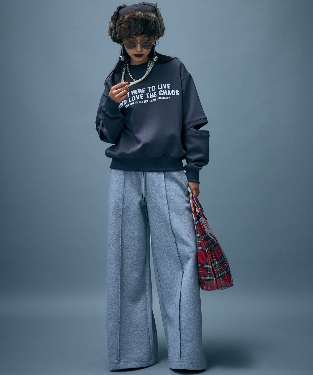 スウェットワイドパンツ 大きいサイズ GEVS.2