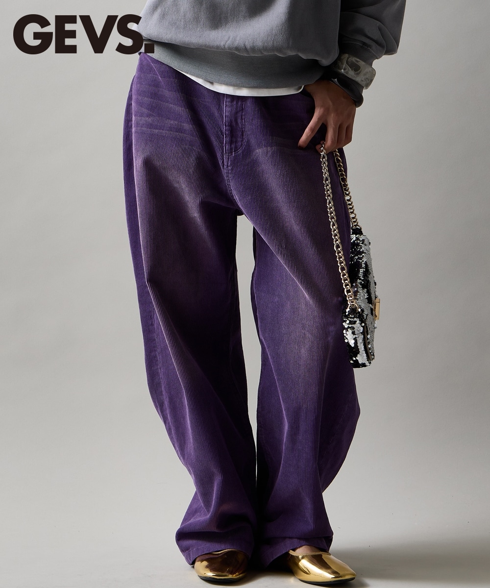 ヴィンテージ加工コーデュロイパンツ 大きいサイズ GEVS.14