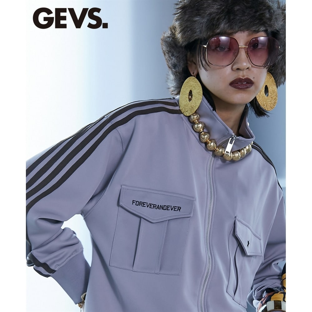 アウトポケットトラックジャケット 大きいサイズ　GEVS.