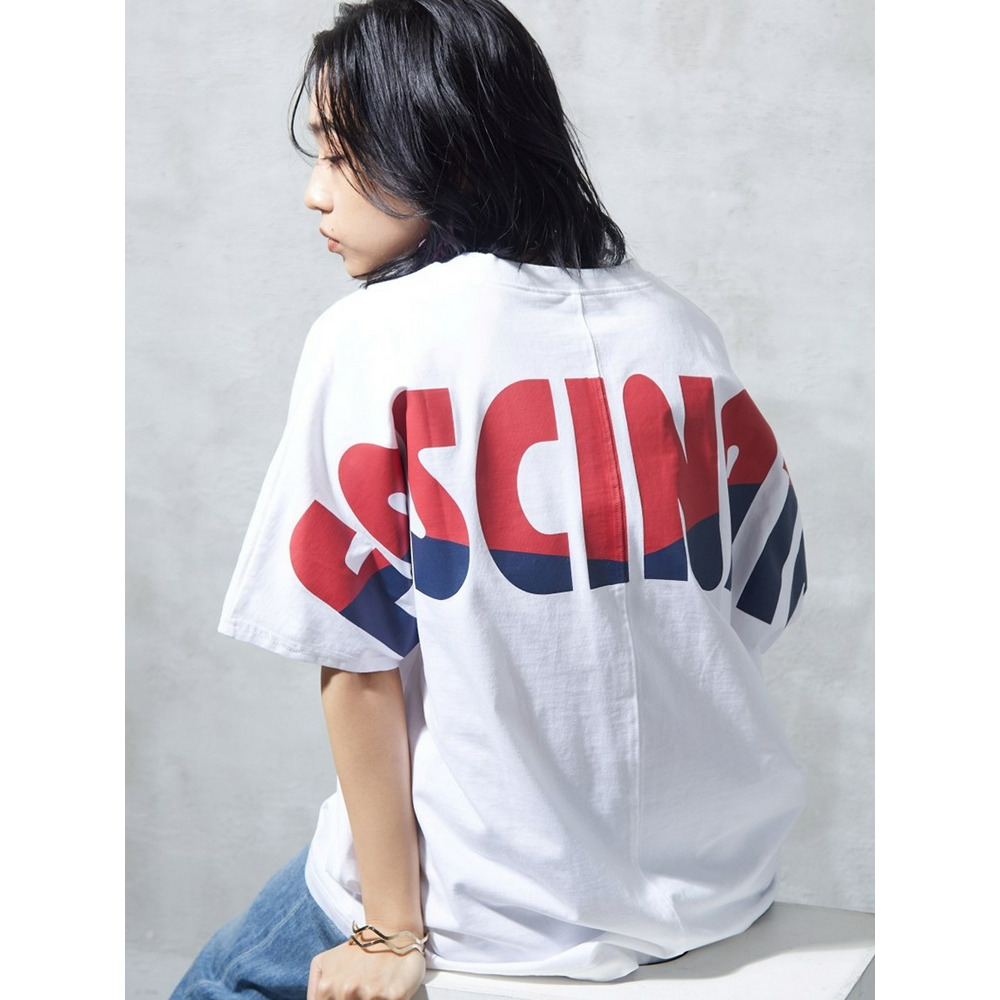 大きいサイズ バックロゴプリントドルマンスリーブTシャツ（GEVS.）15